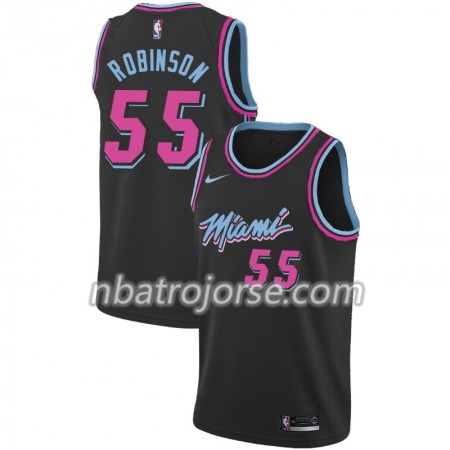 Män Miami Heat Tröja Duncan Robinson 55 2018-19 Nike City Edition Svart Swingman